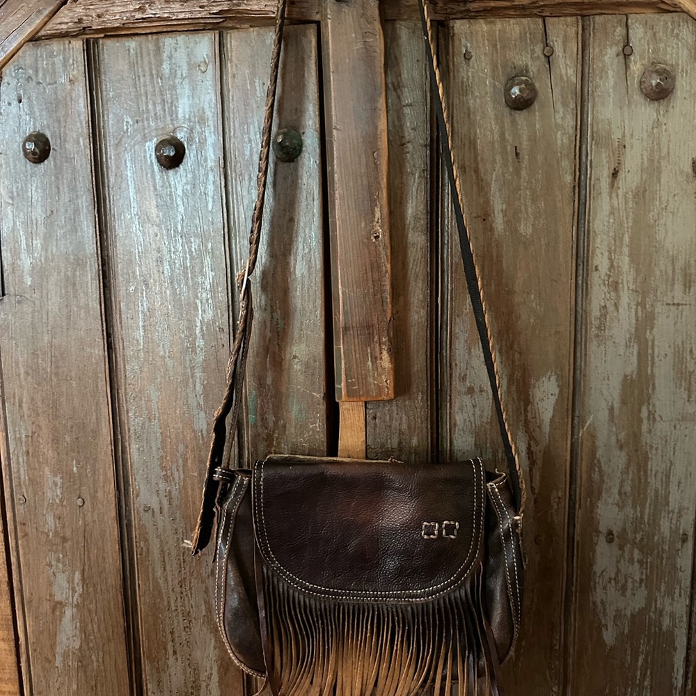 Bed Stu Dark Brown Fringe Bag